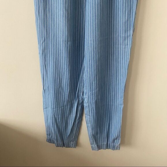 FARROW-CORRINE Pinstripe Relaxed High Rise Tie Waist Trouser (Small) - Picture 7 of 10